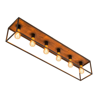 Rowlin 5-Light Rectangular Cage Ceiling Light