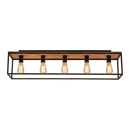 Rowlin 5-Light Rectangular Cage Ceiling Light