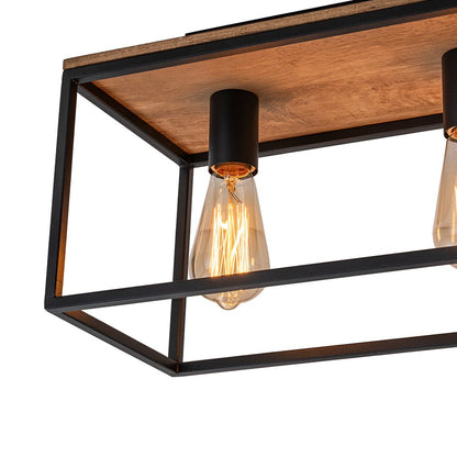Rowlin 5-Light Rectangular Cage Ceiling Light