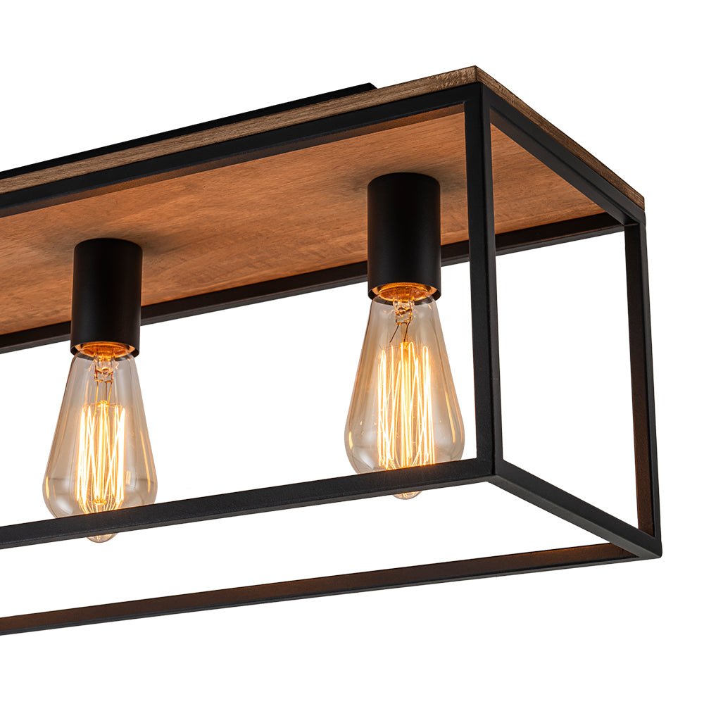 Rowlin 5-Light Rectangular Cage Ceiling Light