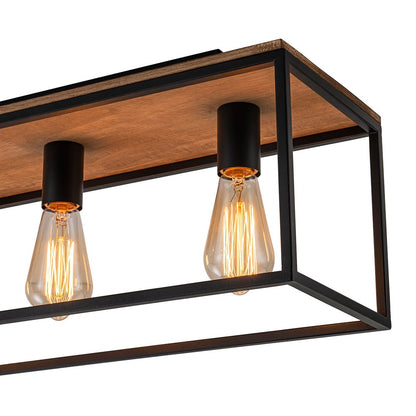 Rowlin 5-Light Rectangular Cage Ceiling Light