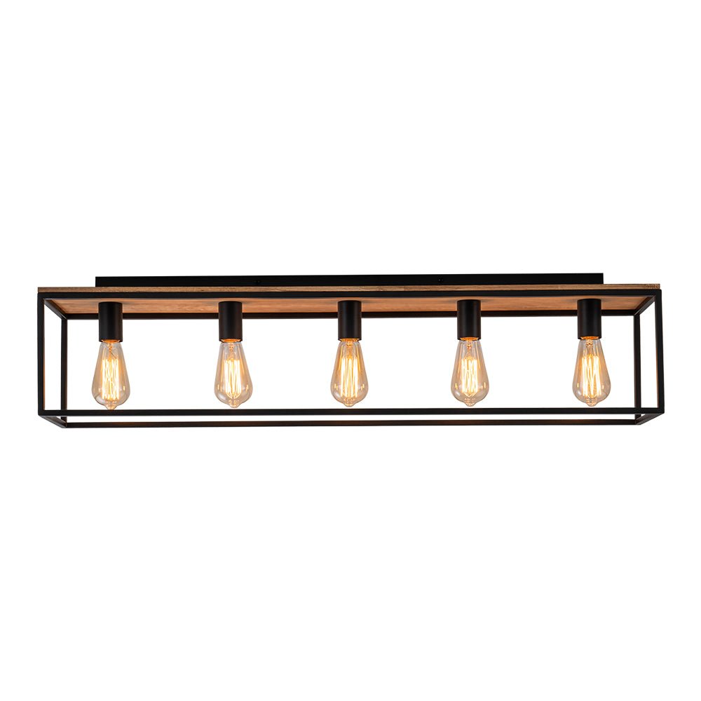 Rowlin 5-Light Rectangular Cage Ceiling Light