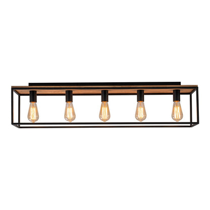 Rowlin 5-Light Rectangular Cage Ceiling Light