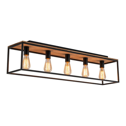 Rowlin 5-Light Rectangular Cage Ceiling Light
