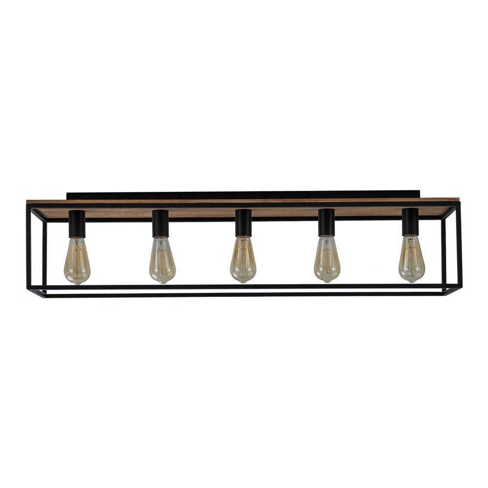 Rowlin 5-Light Rectangular Cage Ceiling Light