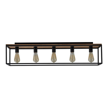 Rowlin 5-Light Rectangular Cage Ceiling Light