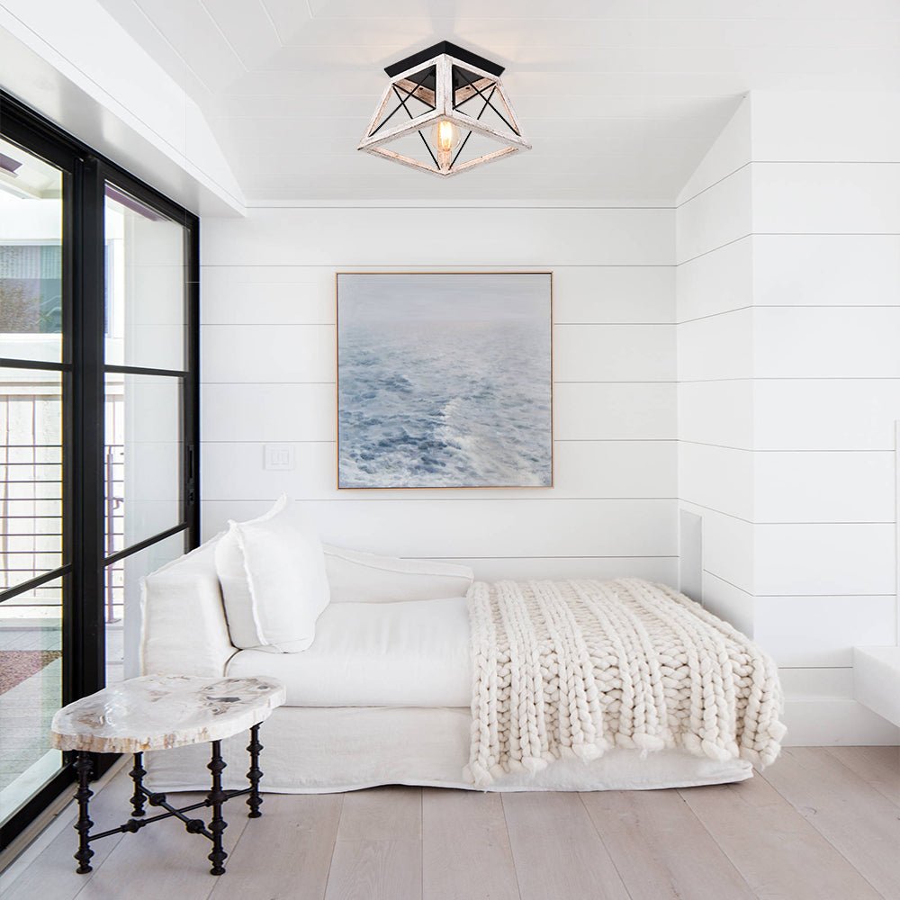 Harbor Farmhouse Square Cage Ceiling Light