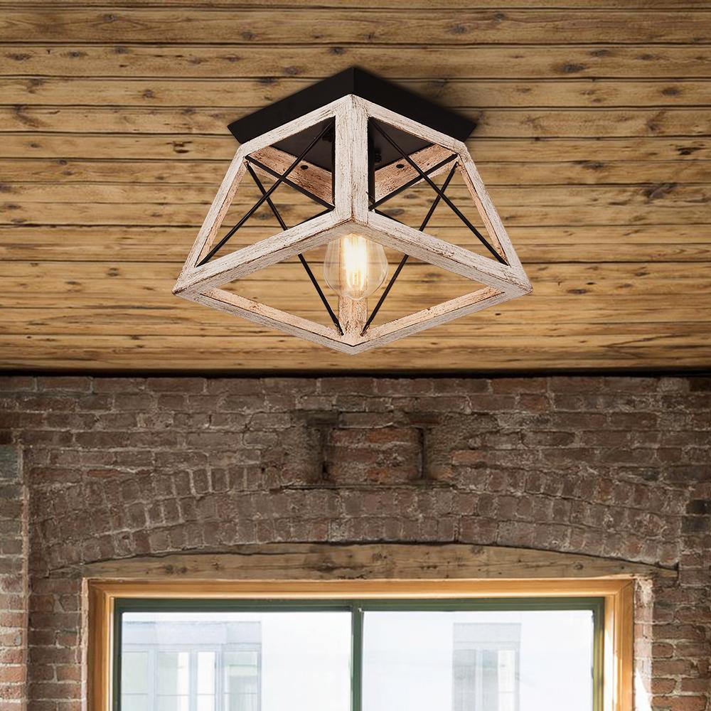 Harbor Farmhouse Square Cage Ceiling Light
