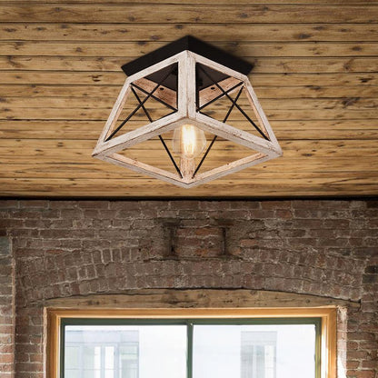 Harbor Farmhouse Square Cage Ceiling Light