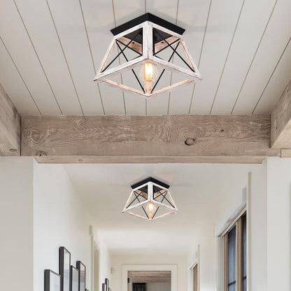 Harbor Farmhouse Square Cage Ceiling Light