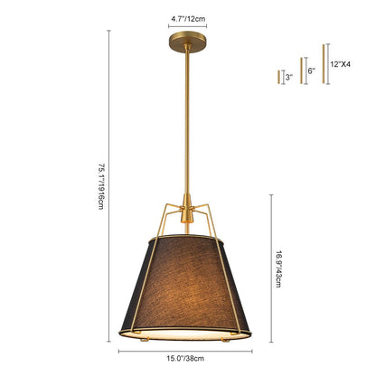 Lumière Tapered Drum Pendant Light