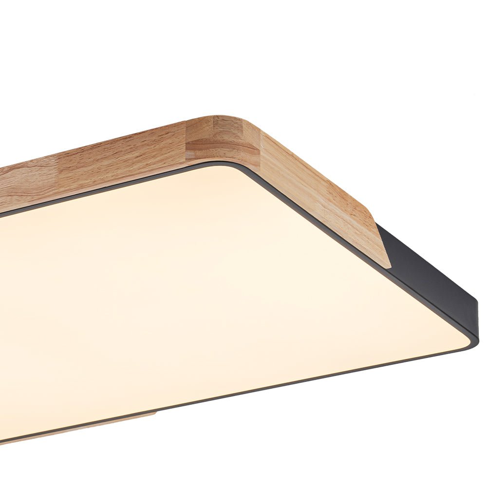 Oakline Wood Rectangle LED Ceiling Light