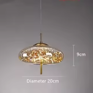 Nebula Smoky Glass Pendant Light