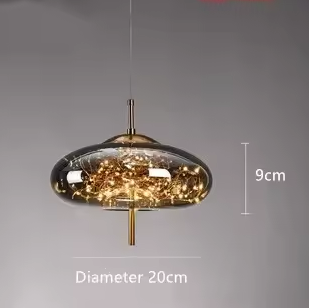 Nebula Smoky Glass Pendant Light