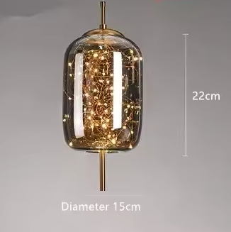 Nebula Smoky Glass Pendant Light