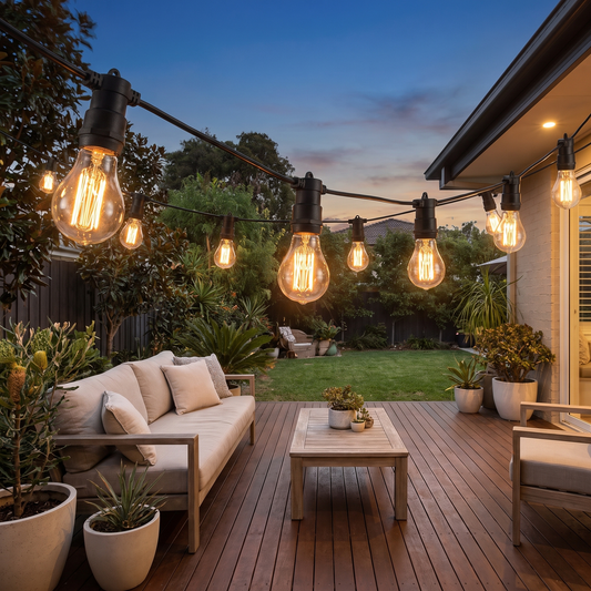 Festoon String Lights – 10m / 20m – styled in a room
