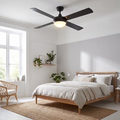 Caprice 52" AC Ceiling Fan with LED Light – styled in a room