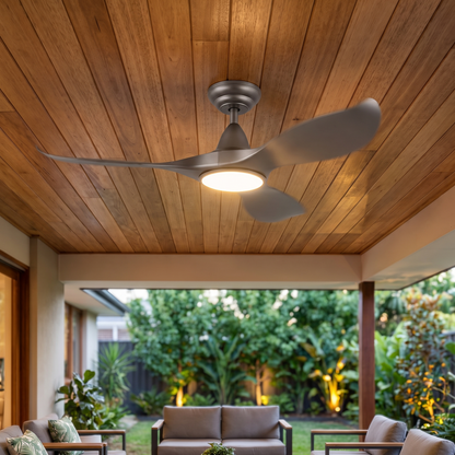 Haven 46" DC Ceiling Fan with LED Light – styled in a room