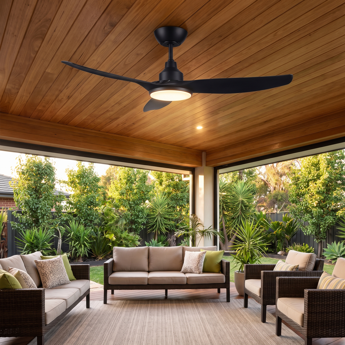 Sky 52" DC Ceiling Fan with LED Light – styled in a room