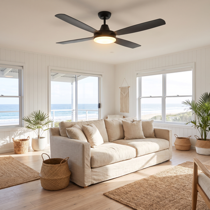 Nemo 54" DC Ceiling Fan with LED Light – styled in a room