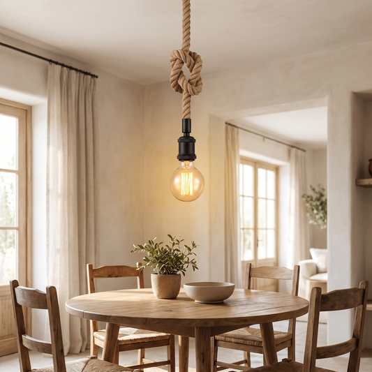 Anchor Rope Pendant Light – styled in a room