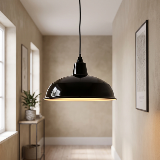 Warehouse Industrial Pendant Light – styled in a room