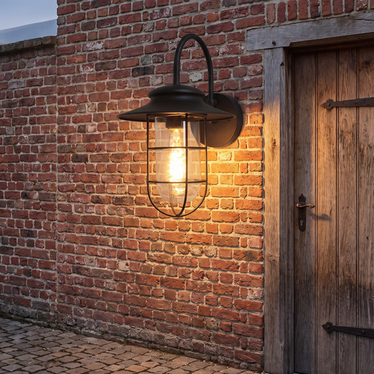 Strandhill Cottage Outdoor Wall Light – styled in a room