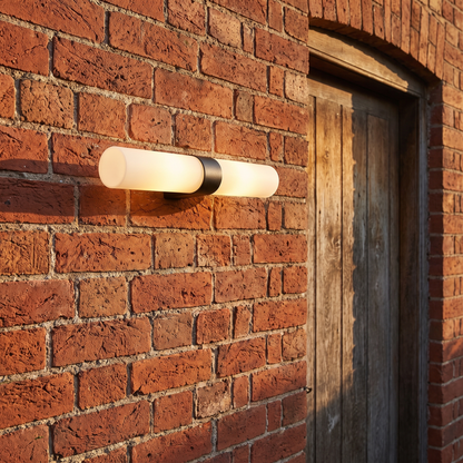 Chiswick Opal Glass Vanity Wall Light – styled in a room