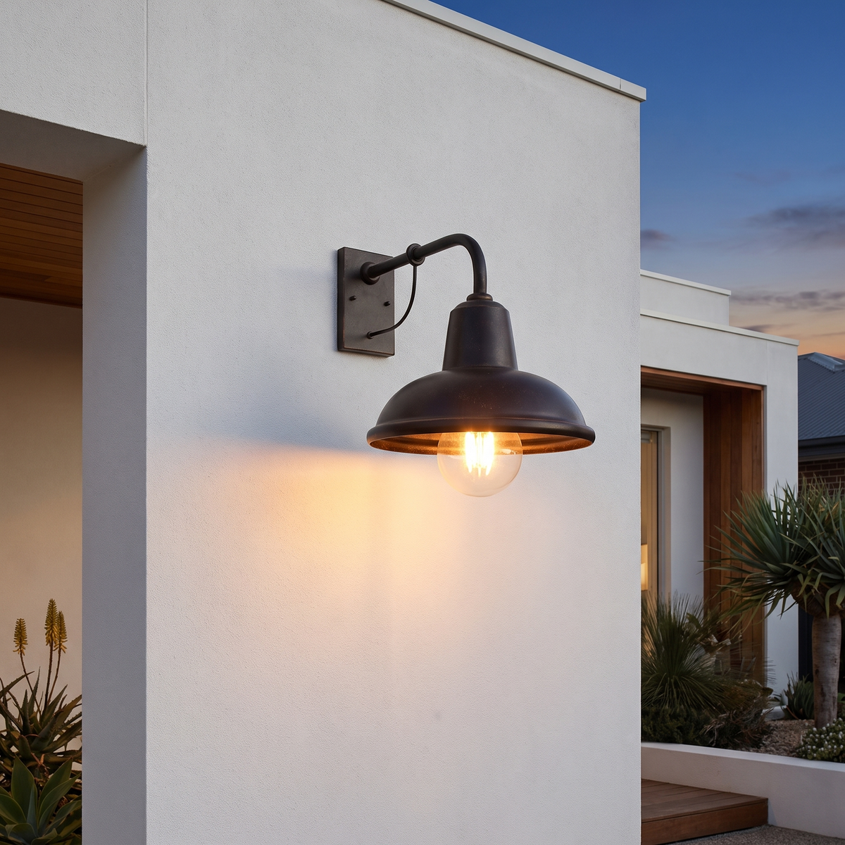 Railway IP44 Wall Light – styled in a room