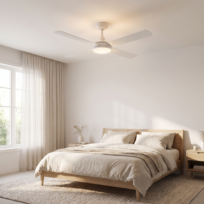 Arlo 48" DC Ceiling Fan – styled in a room