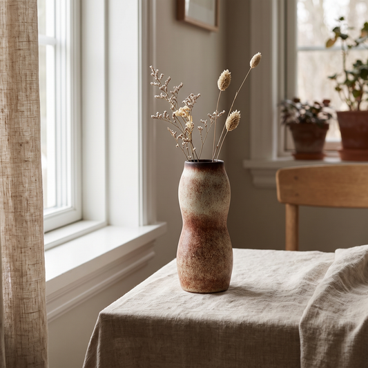 Pod Ceramic Bud Vase – Large – styled in a room