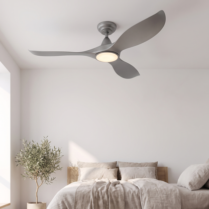 Haven 52" DC Ceiling Fan with LED Light – view from below
