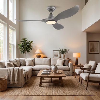 Haven 52" DC Ceiling Fan with LED Light – shown in a room for scale