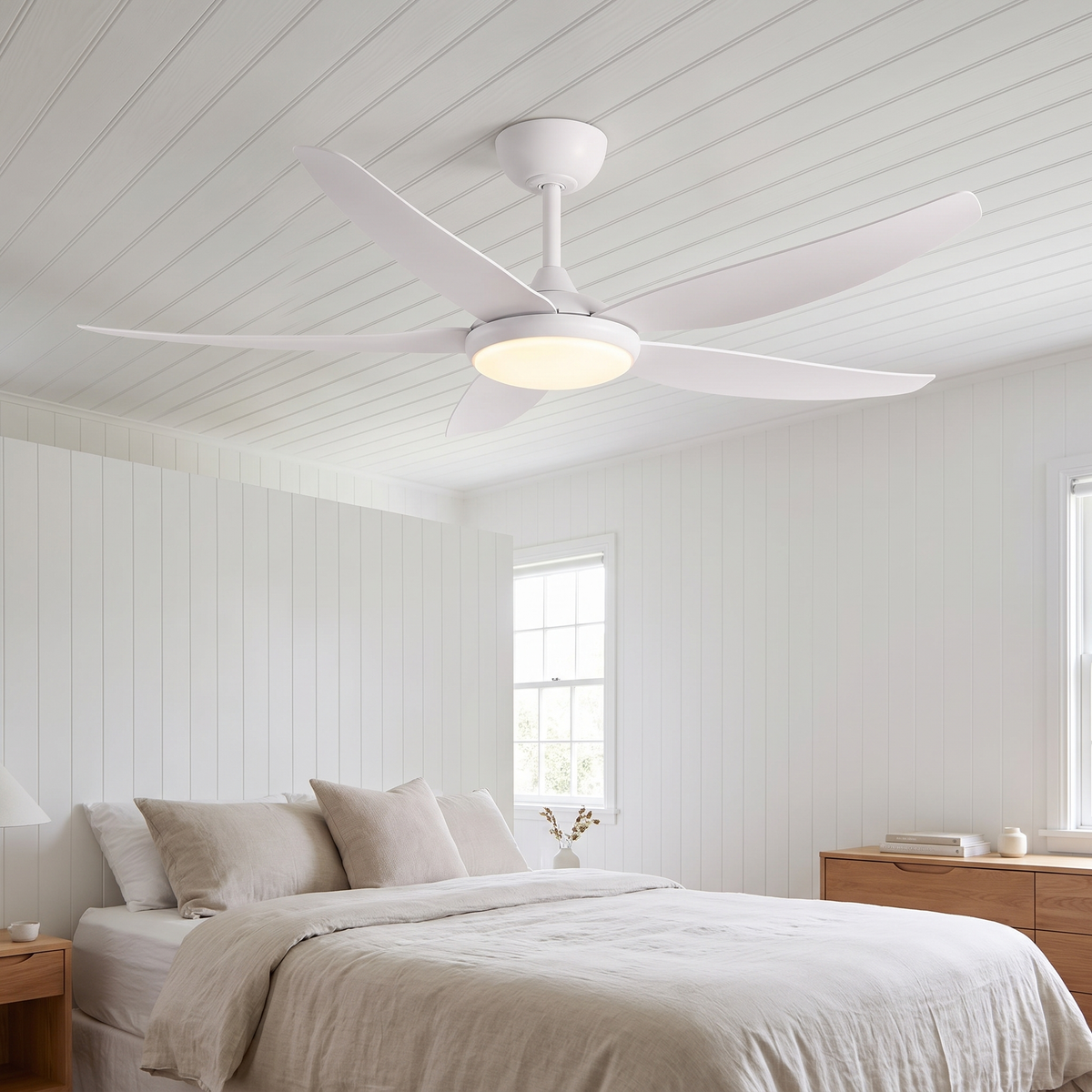 Ellis 52" / 56" DC Ceiling Fan with LED Light – view from below