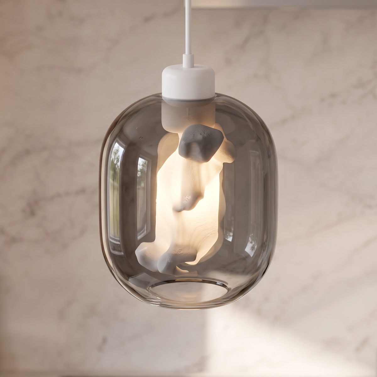 Parlour Curve Glass Pendant Light – close-up detail