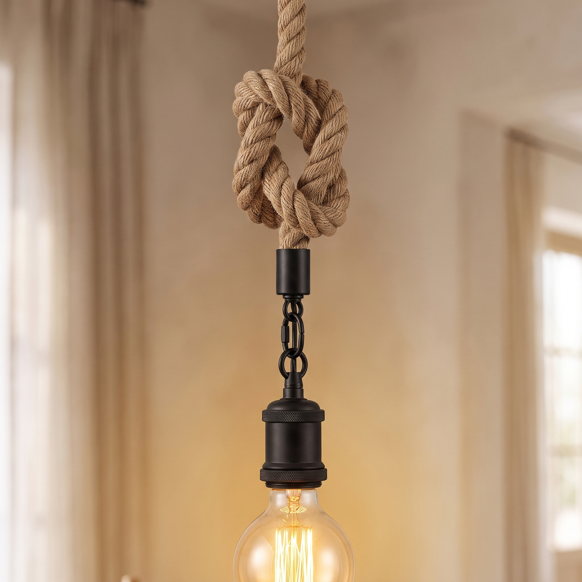 Anchor Rope Pendant Light – close-up detail
