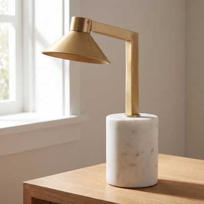 Satrom Marble Base Touch LED Table Lamp – close-up detail
