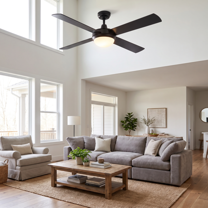 Caprice 52" AC Ceiling Fan with LED Light – shown in a room for scale
