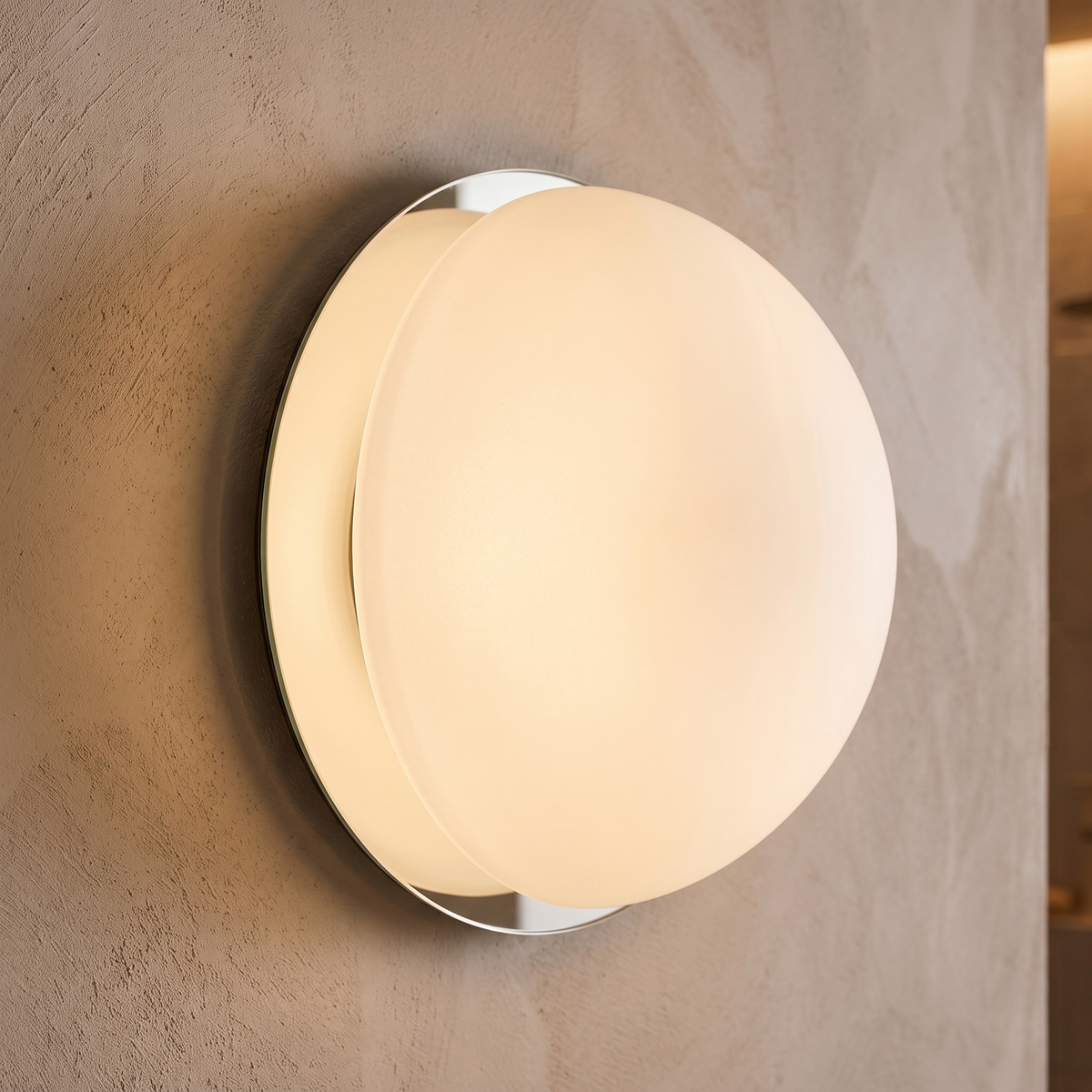 Orb Dome Mirror Wall Light – close-up detail