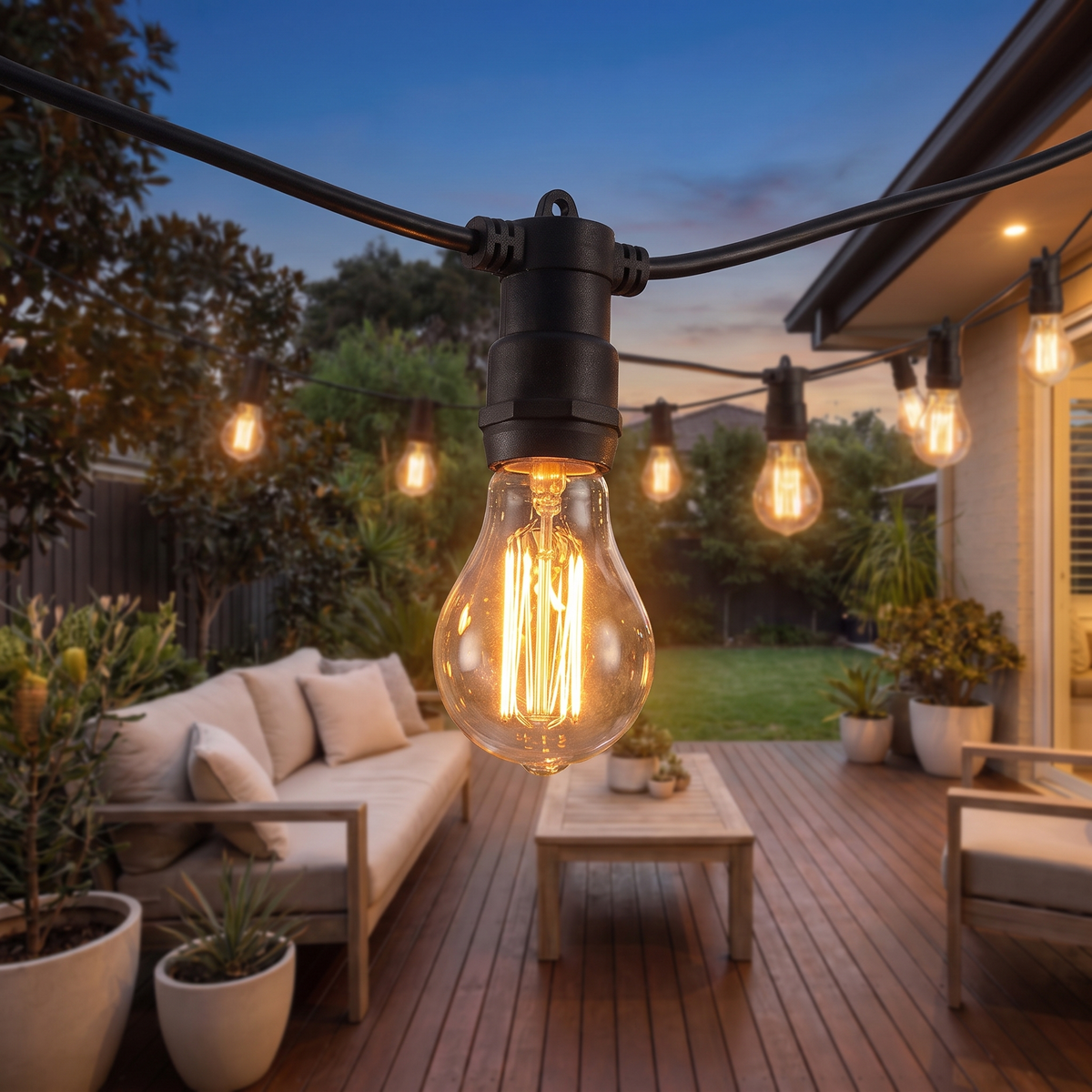 Festoon String Lights – 10m / 20m – close-up detail