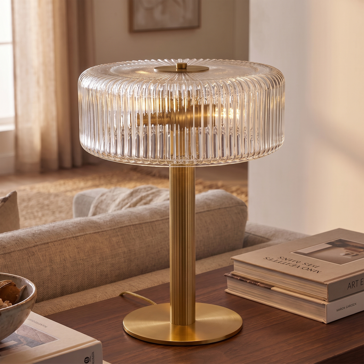 Brizo Art Deco Touch Table Lamp – close-up detail
