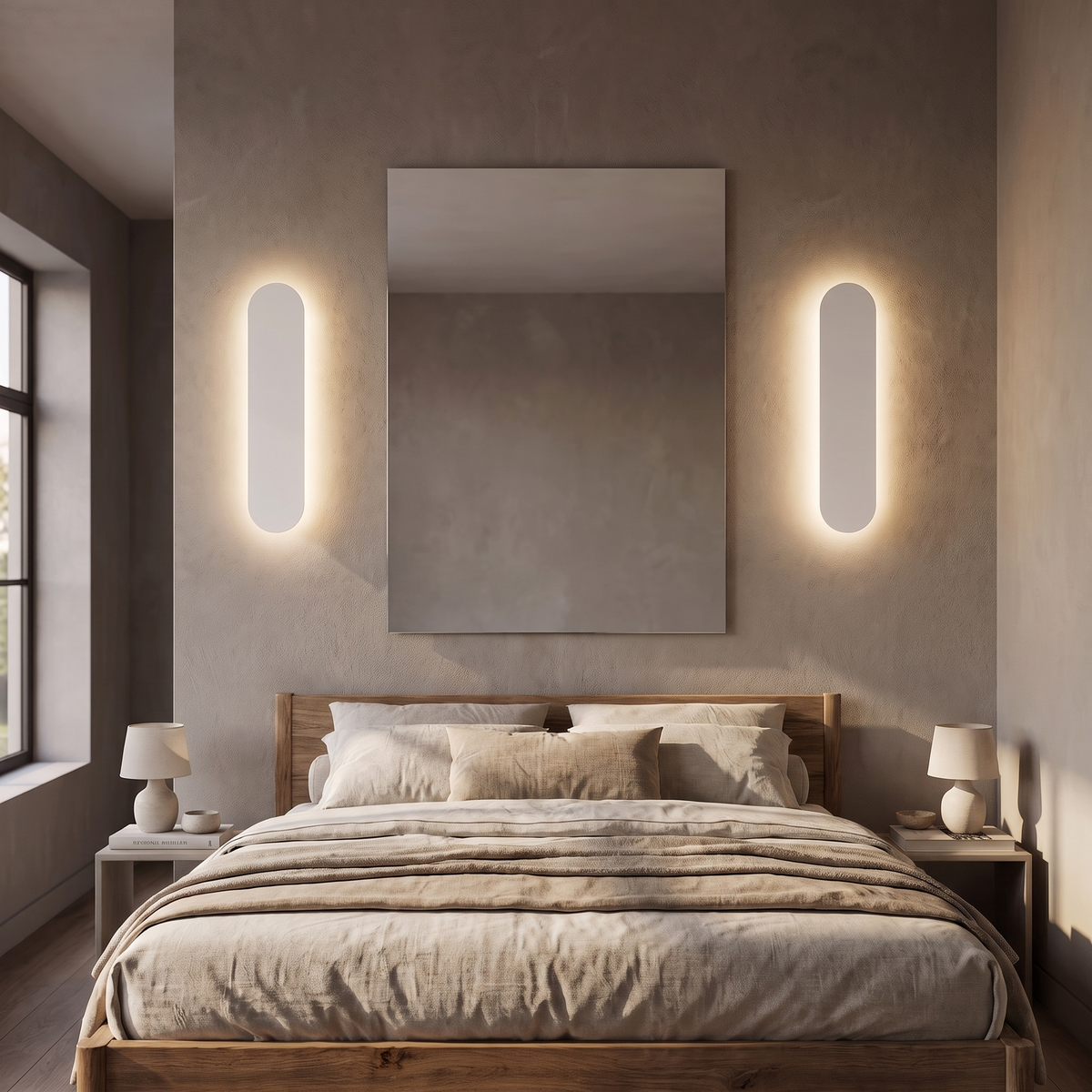 Shadow Halo Wall Light – Long – shown in a room for scale