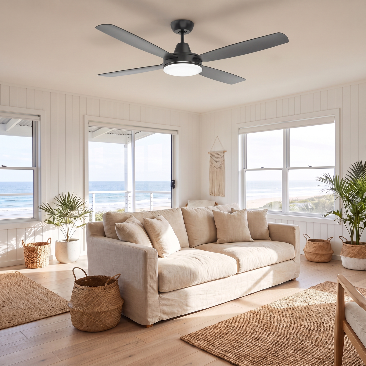 Nemo 54" DC Ceiling Fan with LED Light – shown in a room for scale