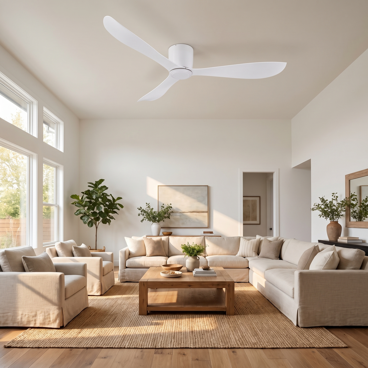 Instinct 54" DC Ceiling Fan – shown in a room for scale