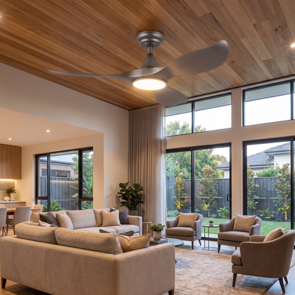 Haven 46" DC Ceiling Fan with LED Light – shown in a room for scale