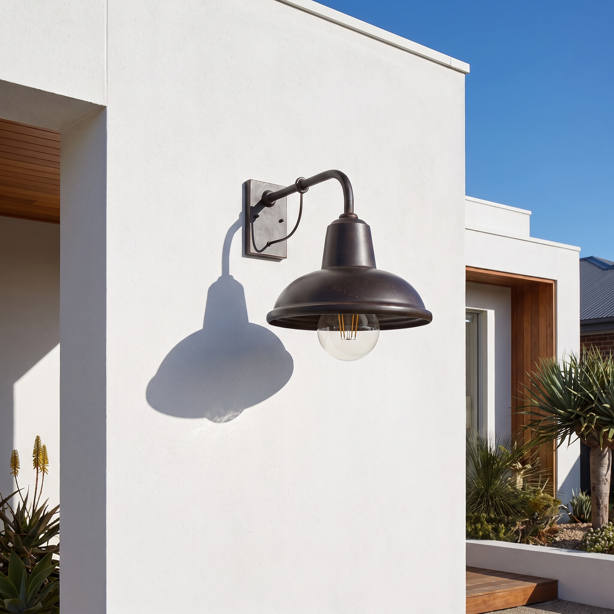 Railway IP44 Wall Light – mounted outdoors in daylight