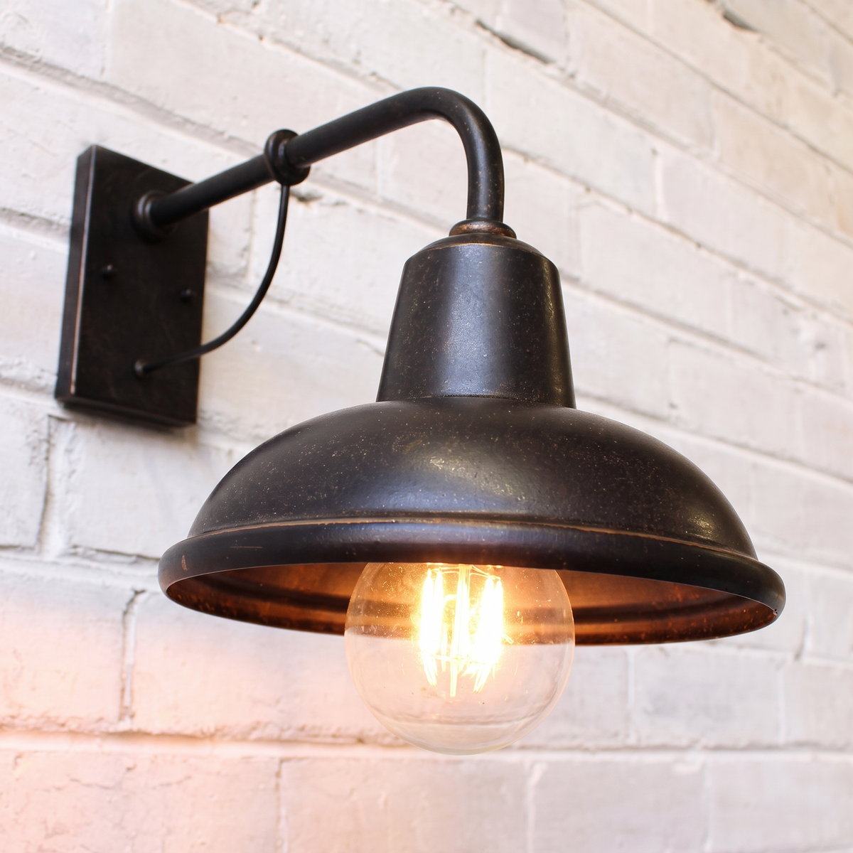 Railway IP44 Wall Light – close-up detail