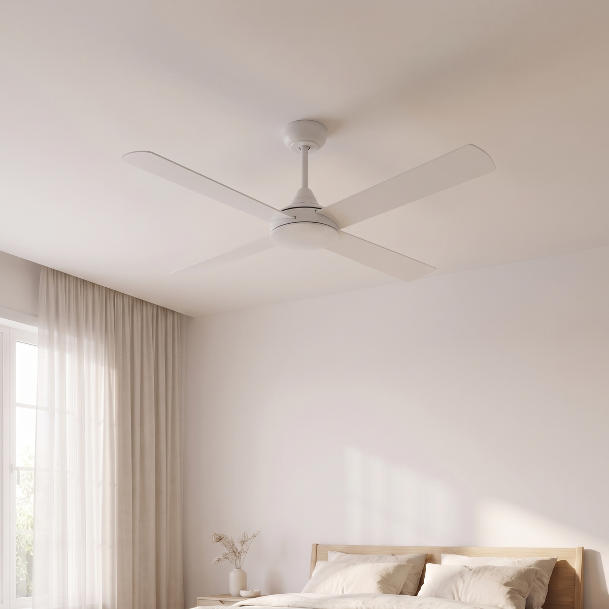 Arlo 48" DC Ceiling Fan – view from below