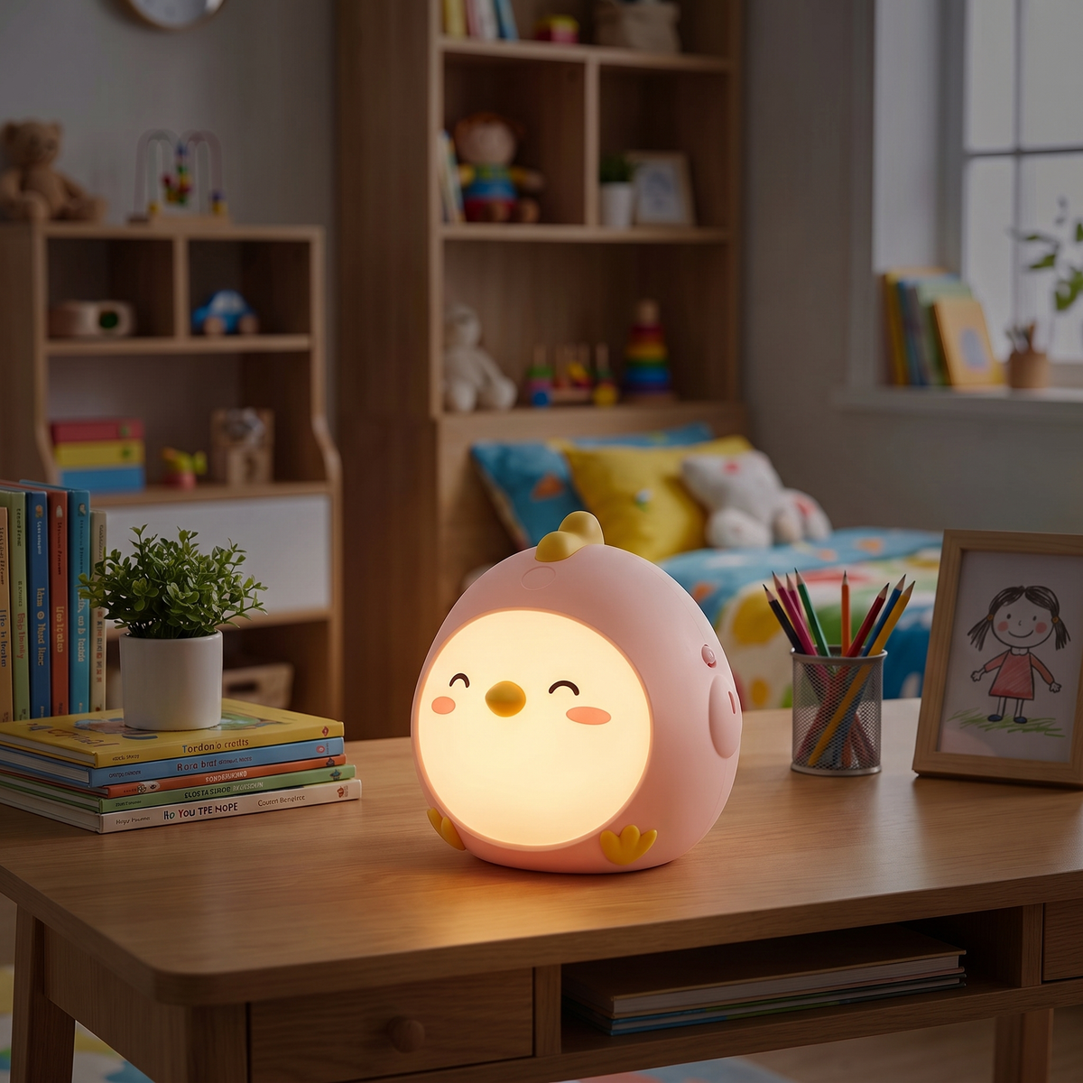 Chicken Dimmable LED Night Light – glowing at night