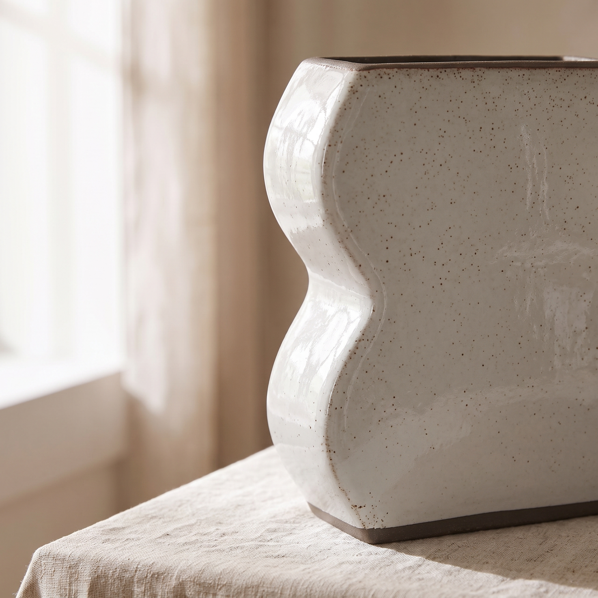 Form Glazed Ceramic Vase – Haze – close-up detail
